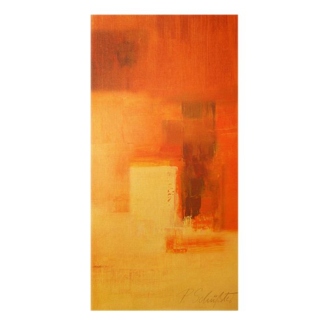 Obrazy na płótnie abstrakcja Kompozycja w kolorze pomarańczowym i brązowym 03