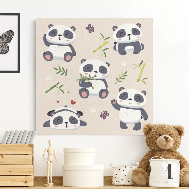 Obrazy nowoczesne Przytulne pandy