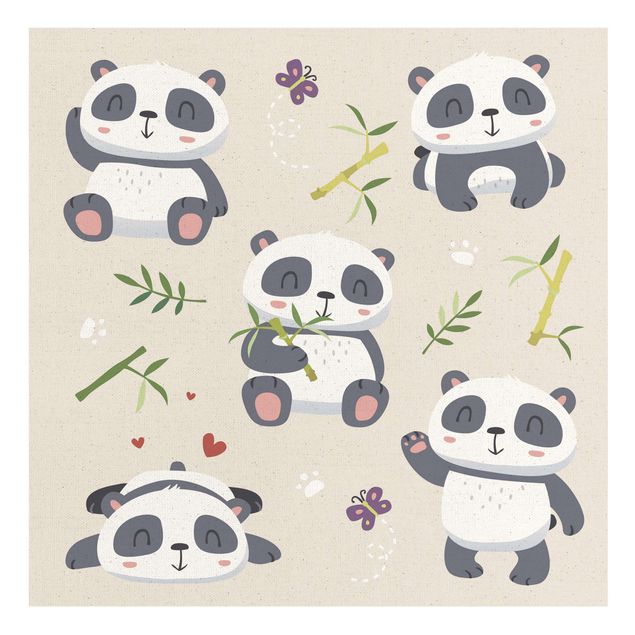 Obrazy na ścianę Przytulne pandy