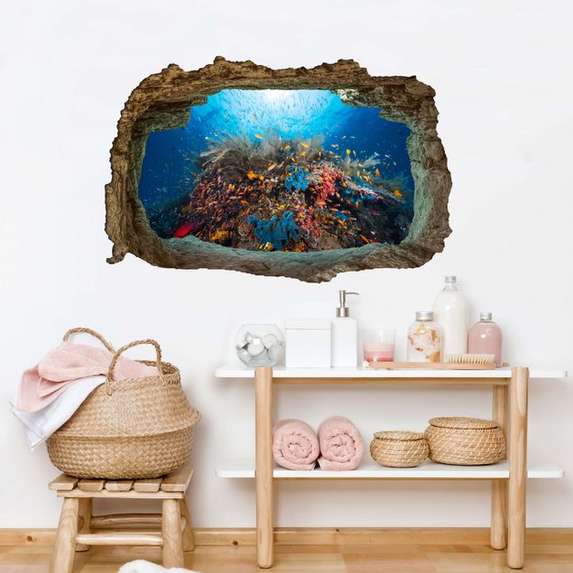 Naklejka na ścianę - 3D Podwodna laguna