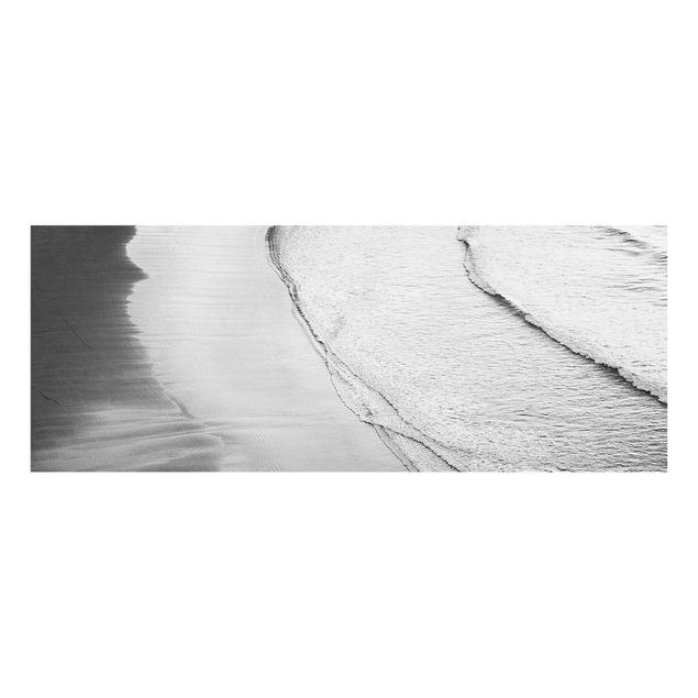 Obrazy na szkle plaża Lekki wiatr na plaży czarno-biały