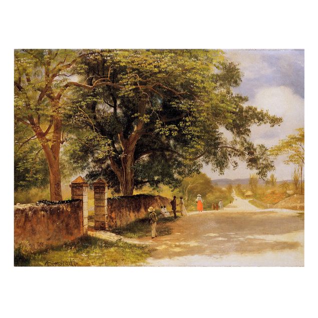Obrazy artystów Albert Bierstadt - Widok ulicy w Nassau