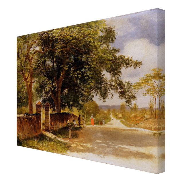 Obrazy na ścianę Albert Bierstadt - Widok ulicy w Nassau
