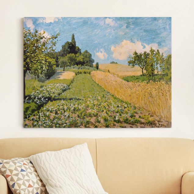 Dekoracja do kuchni Alfred Sisley - Letni pejzaż z polami
