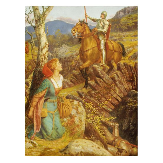 Obraz konie na płótnie Arthur Hughes - Upadek zardzewiałego rycerza