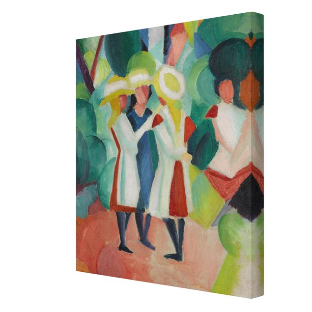 Obrazy na płótnie abstrakcja August Macke - Trzy dziewczyny