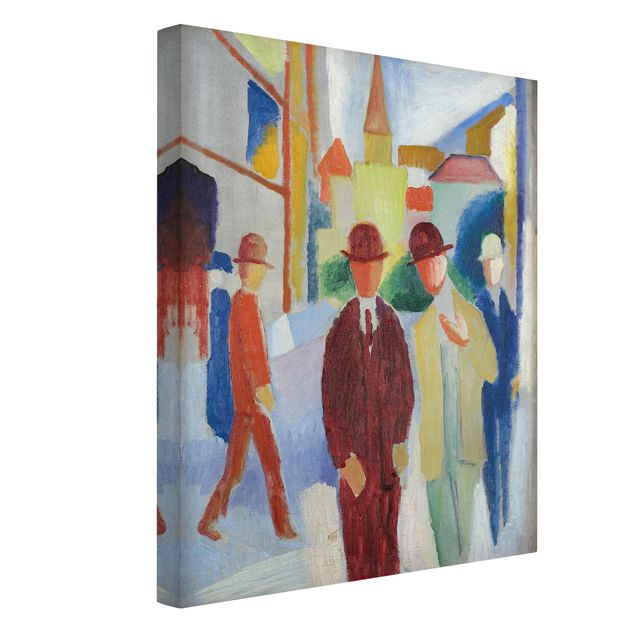 Abstrakcja obraz August Macke - Jasna ulica z ludźmi