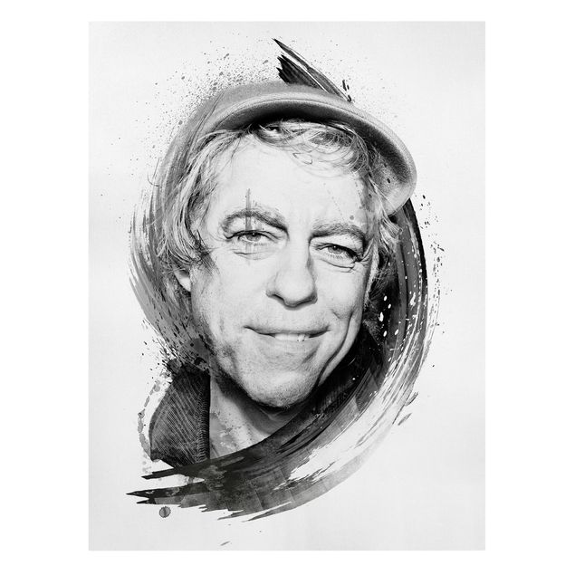 Czarno białe obrazy Artyści 4 Viva con Agua - Bob Geldof - Strassenkoeter - Viva con Agua
