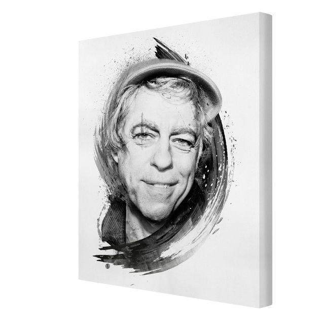 Obraz na płótnie czarno biały Artyści 4 Viva con Agua - Bob Geldof - Strassenkoeter - Viva con Agua