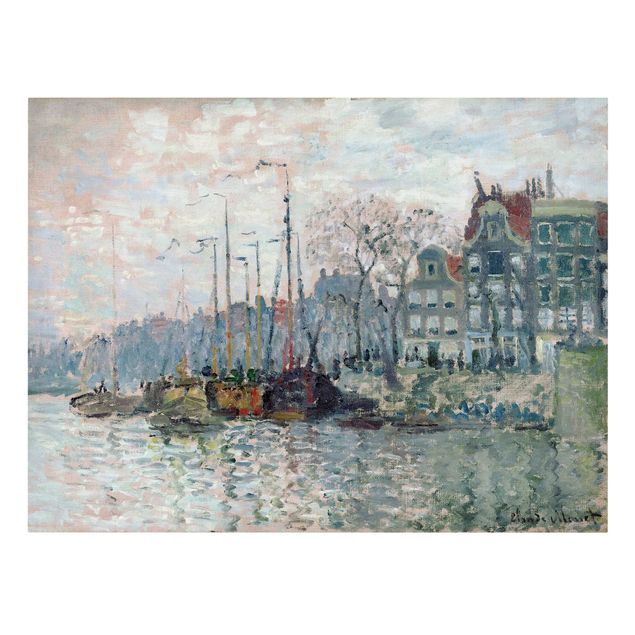 Obraz z niebieskim Claude Monet - Kromme Waal Amsterdam