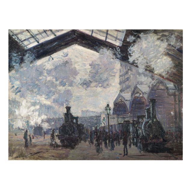 Obrazy na płótnie Paryż Claude Monet - Gare Saint Lazare