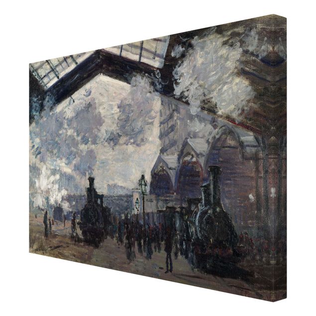 Obraz niebieski Claude Monet - Gare Saint Lazare