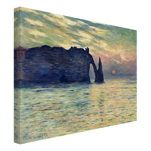 Obrazy impresjonizm Claude Monet - Zachód słońca w skałach