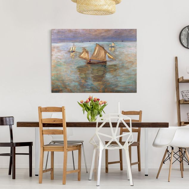 Obrazy do salonu nowoczesne Claude Monet - Łodzie rybackie