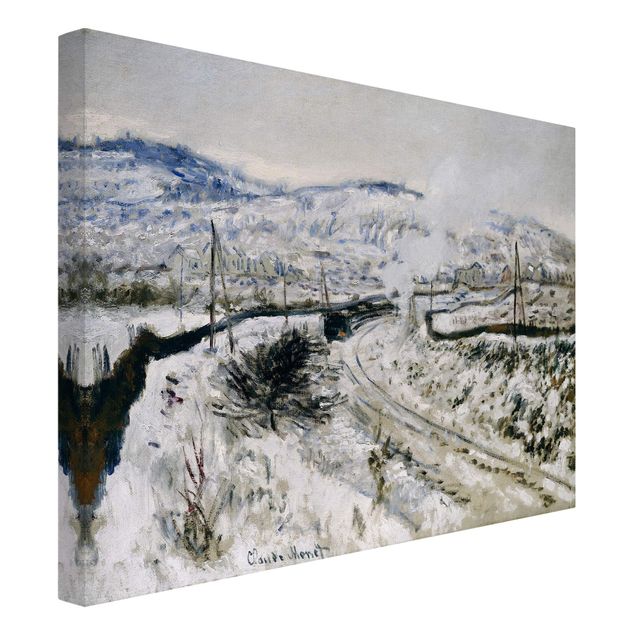 Obrazy impresjonizm Claude Monet - Pociąg na śniegu