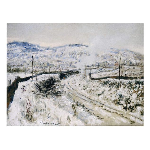Obrazy z górami Claude Monet - Pociąg na śniegu