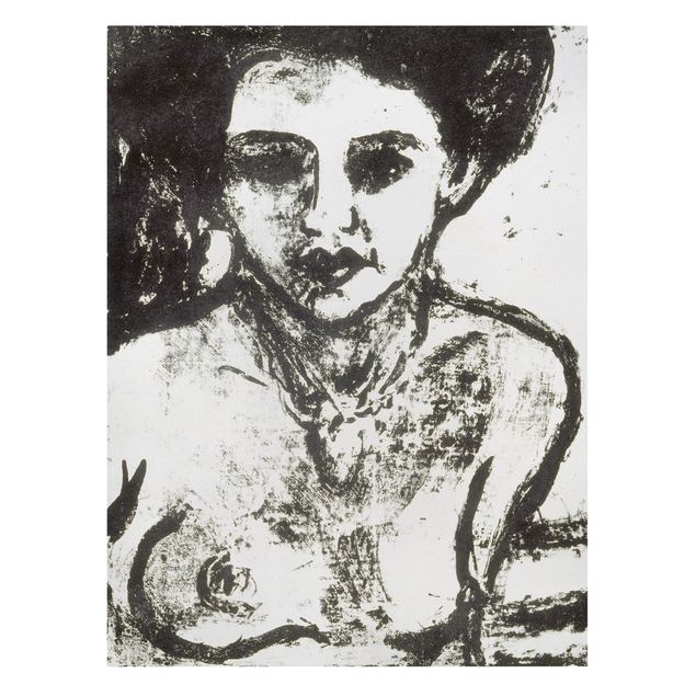 Czarno białe obrazki Ernst Ludwig Kirchner - dziecko artysty