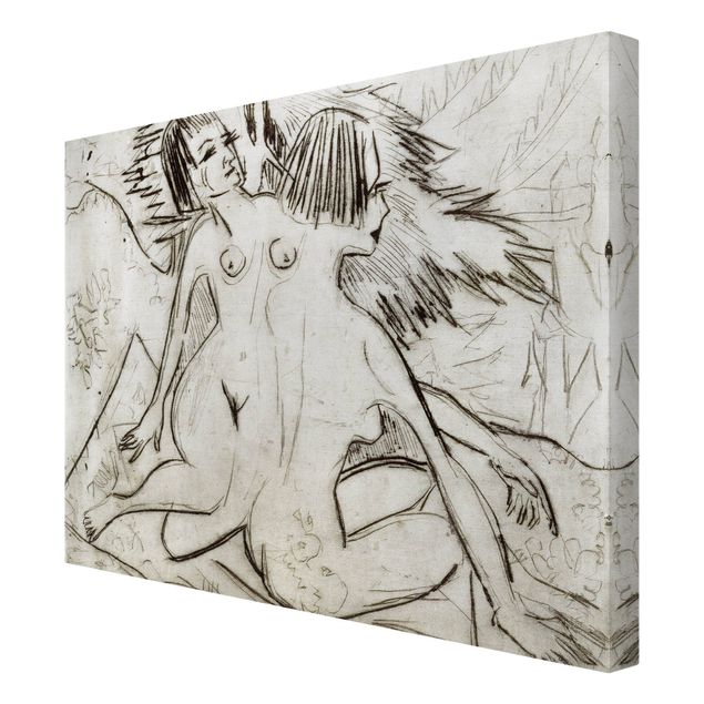 Artystyczne obrazy Ernst Ludwig Kirchner - Dwa akty dziewczynki