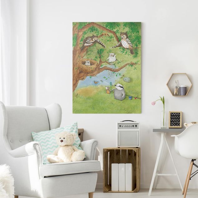 Obrazy nowoczesny Szop Wassili - pisklę sowy Elsa ucieka z domu