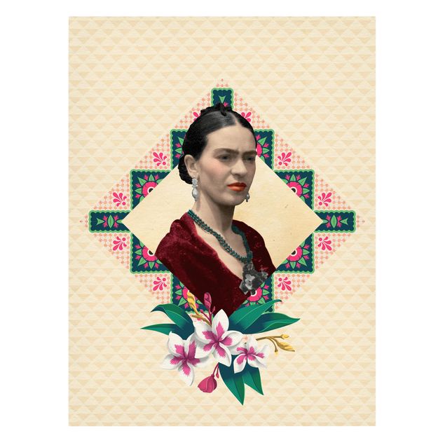 Obrazy z motywem kwiatowym Frida Kahlo - Kwiaty i geometria