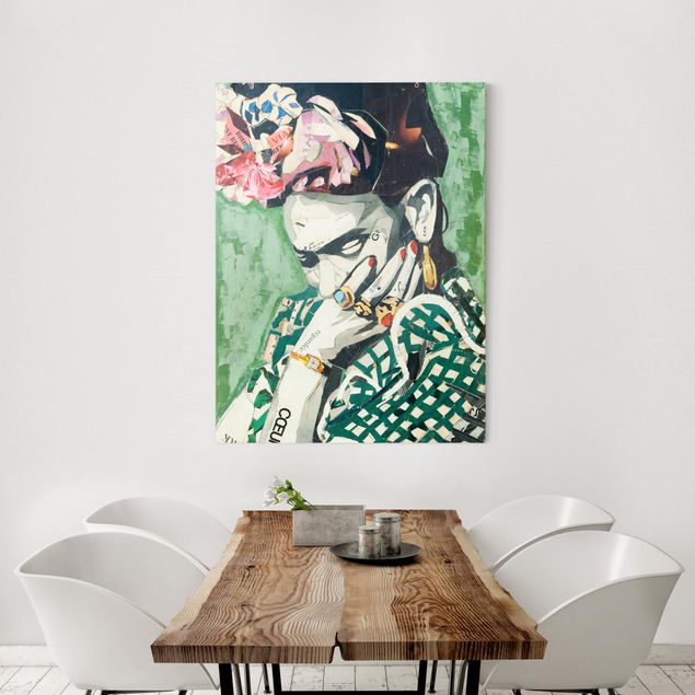 Obrazy do salonu nowoczesne Frida Kahlo - kolaż Nr 3