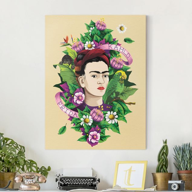 Dekoracja do kuchni Frida Kahlo - Frida, Äffchen und Papagei