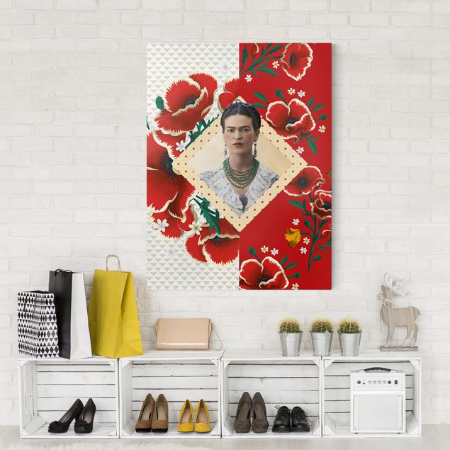 Obrazy portret Frida Kahlo - Kwiaty maku