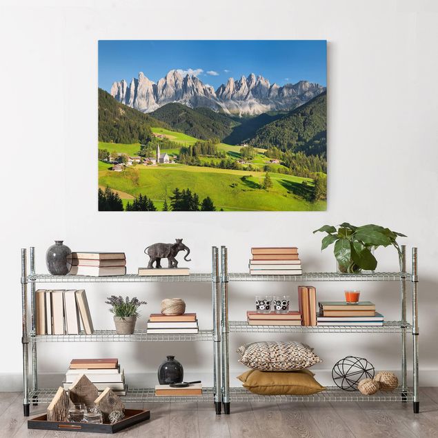 Obrazy do salonu Geislerspitzen w Południowym Tyrolu