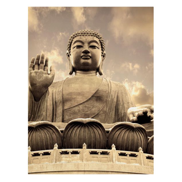 Vintage obrazy Wielki Budda Sepia