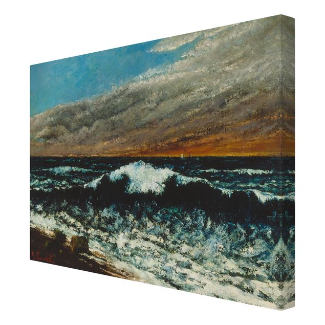Obraz morze plaża Gustave Courbet - Fala