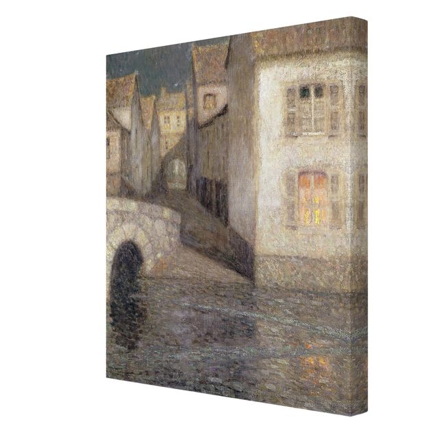 Obraz na płótnie Henri Le Sidaner - Domy nad rzeką