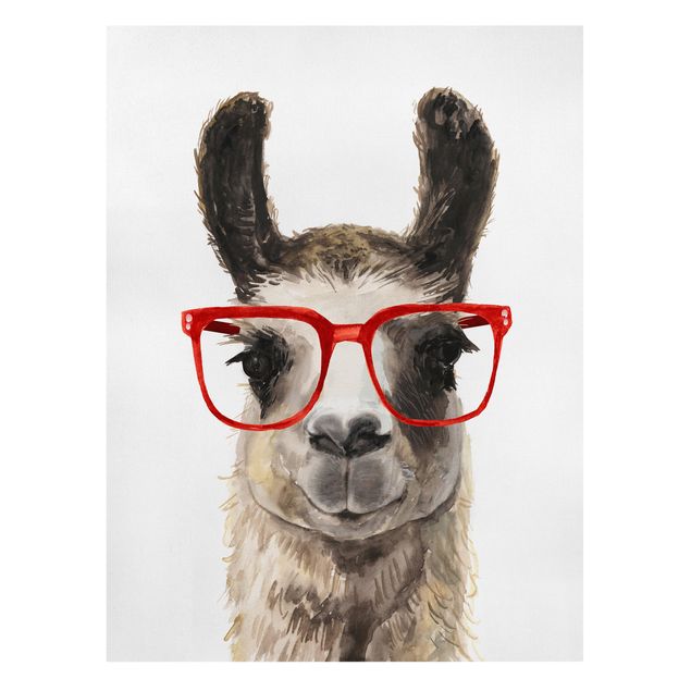 Obrazy zwierzęta Hippy Llama w okularach II