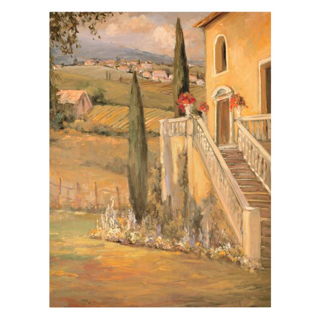 Obrazy na ścianę architektura Krajobraz włoski - schody do domu
