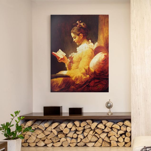 Obrazy do salonu Jean Honoré Fragonard - Czytająca dziewczyna