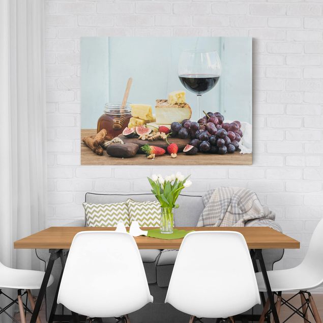 Obrazy nowoczesne Ser i wino