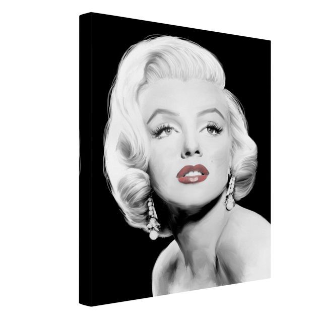 Obrazy portret Marilyn z biżuterią na uszach
