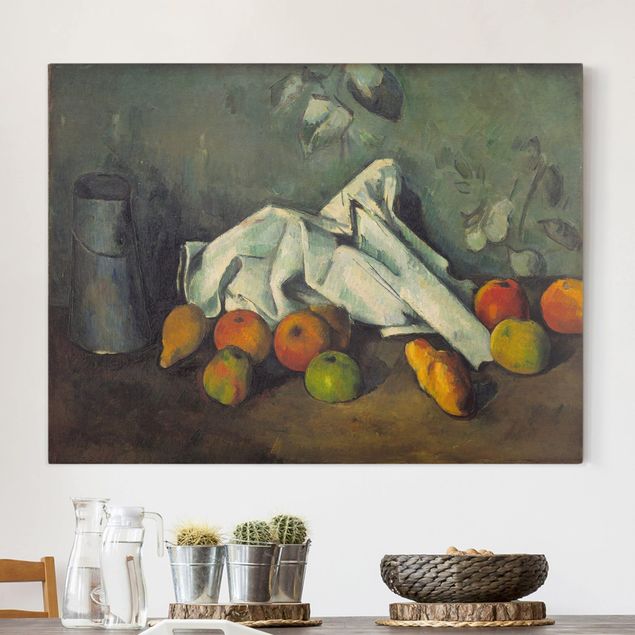 Dekoracja do kuchni Paul Cézanne - Puszka na mleko i jabłka