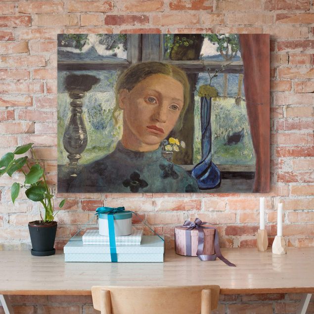 Dekoracja do kuchni Paula Modersohn-Becker - Głowa dziewczynki przed oknem
