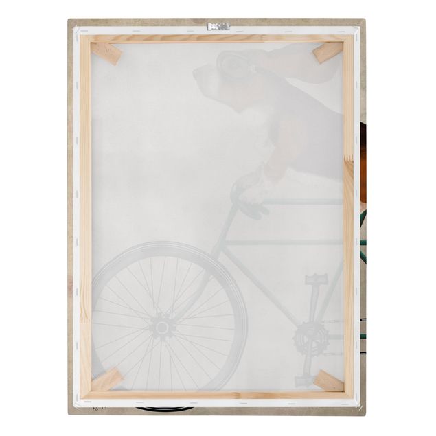 Obrazy vintage Wycieczka rowerowa - Basset na rowerze