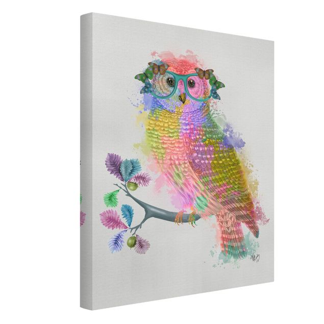 Obrazy na płótnie zwierzęta Rainbow Splash Owl