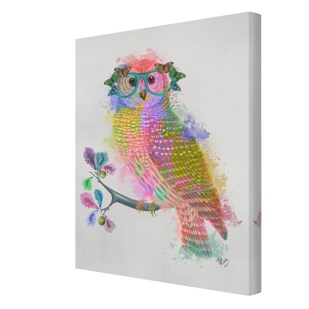Obrazy na płótnie Rainbow Splash Owl
