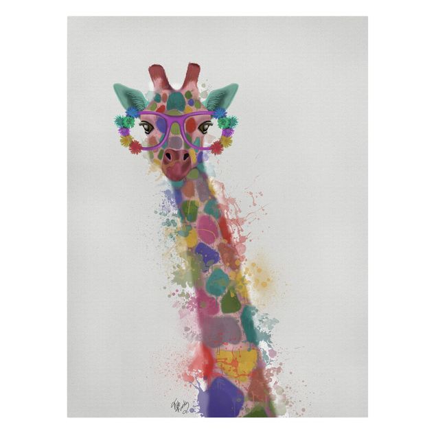 Kolorowe obrazy Rainbow Splash Żyrafa