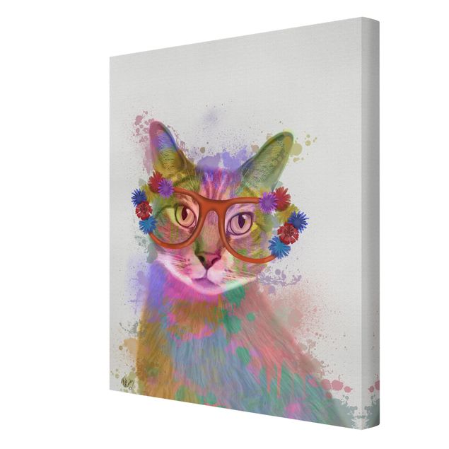 Obrazy na płótnie zwierzęta Rainbow Splash Cat
