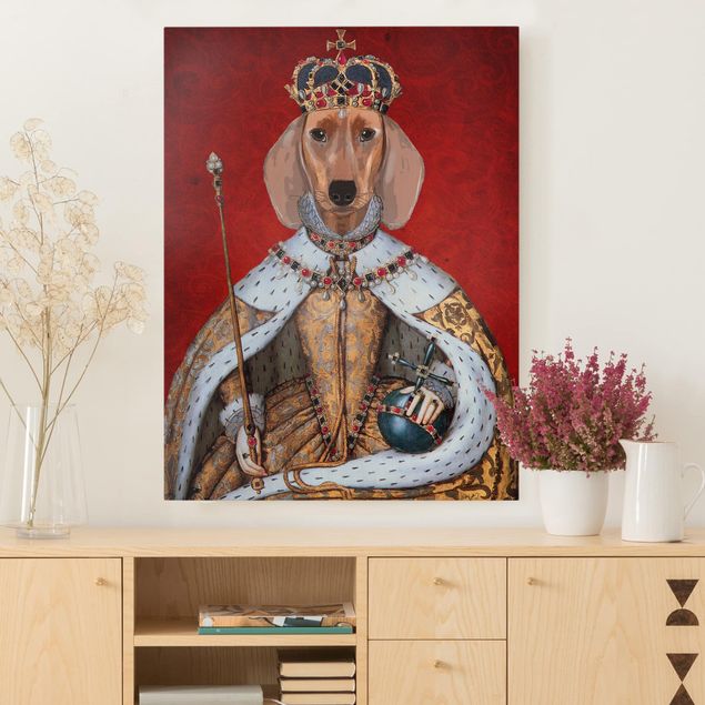 Obrazy do salonu Portret zwierzęcia - Królewna jamniczka