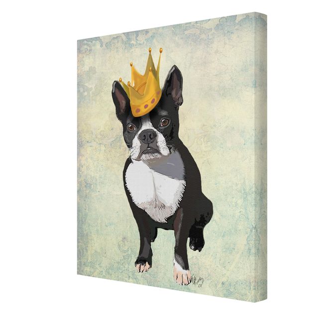 Obraz vintage Portret zwierzęcia - Terrier King