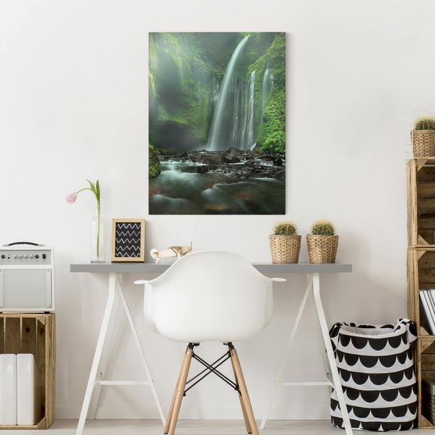 Obrazy nowoczesny Tropikalny wodospad