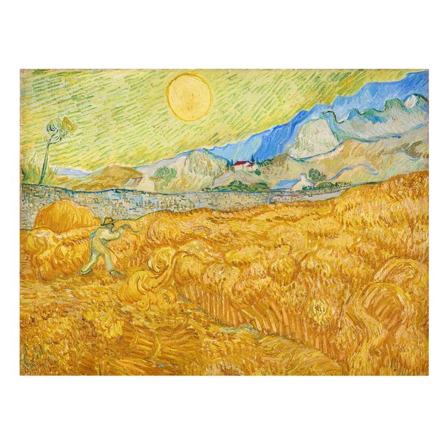 Obrazy na ścianę krajobrazy Vincent van Gogh - Pole kukurydzy z żniwiarzem