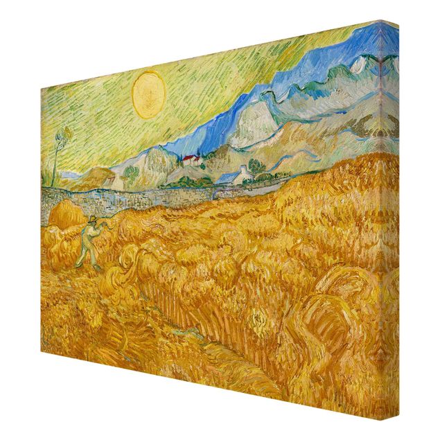 Postimpresjonizm obrazy Vincent van Gogh - Pole kukurydzy z żniwiarzem