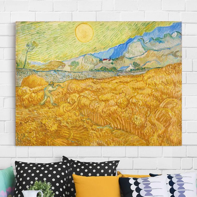Dekoracja do kuchni Vincent van Gogh - Pole kukurydzy z żniwiarzem