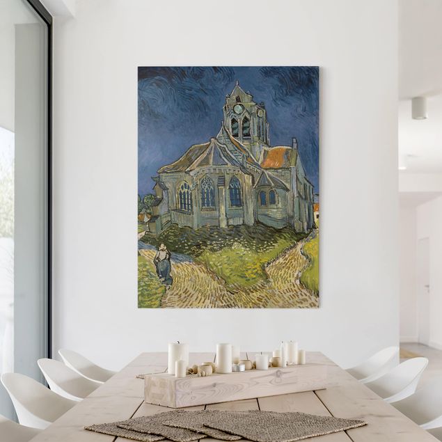 Obrazy do salonu nowoczesne Vincent van Gogh - Kościół w Auvers-sur-Oise